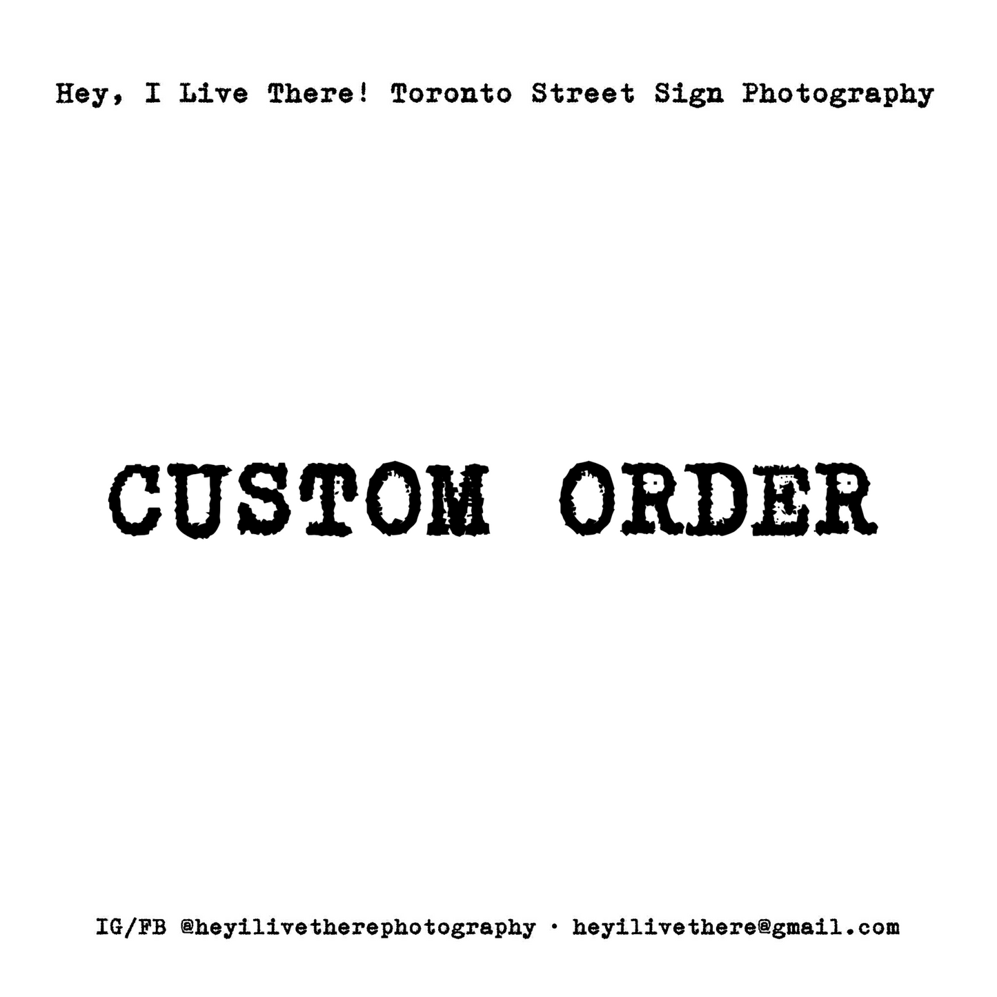 *Custom Order*