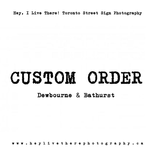 *Custom Order - Dewbourne & Bathurst*